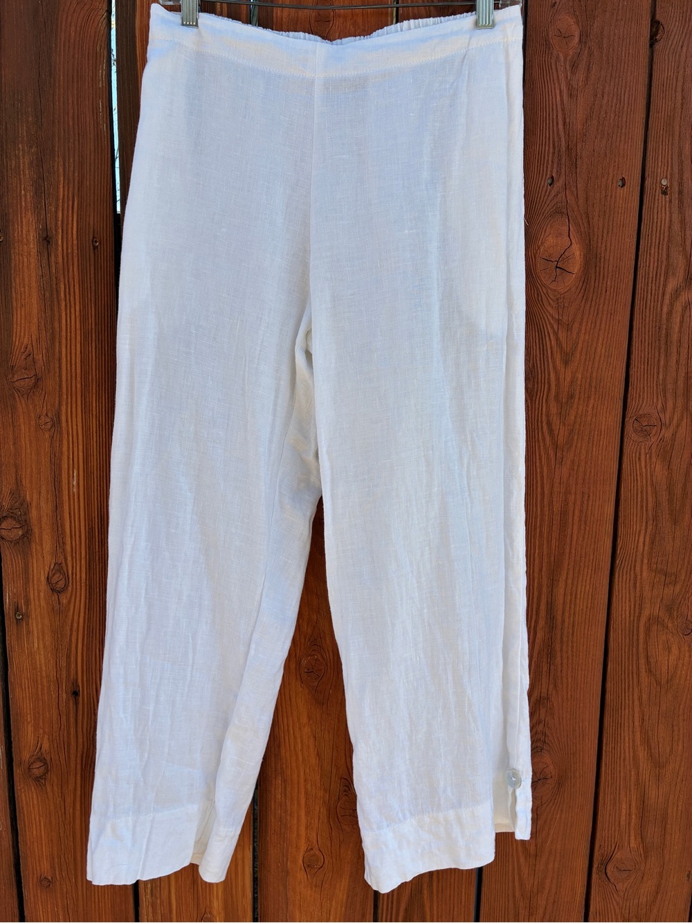 White Linen Crop Pants | Goddess Gear